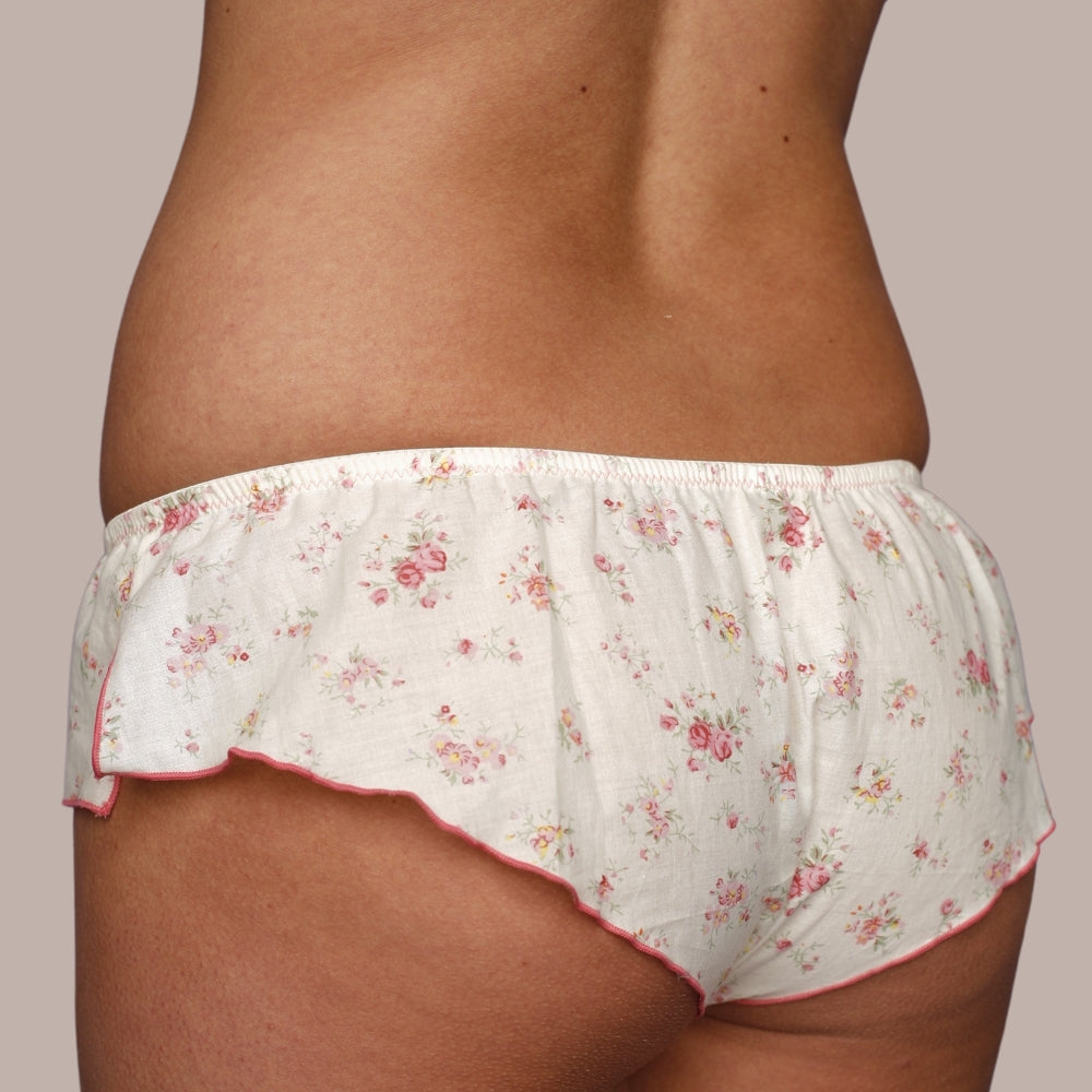 Floral Cotton Lingerie Gift Set - Non-wired Bra, Short and Lingerie Bag in a Gift Box (8 to 16) Irresistible Lingerie Ltd