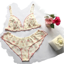 Floral Lingerie Gift Set - Non-wired Bra, Short and Lingerie Bag in a Gift Box (8 to 16)