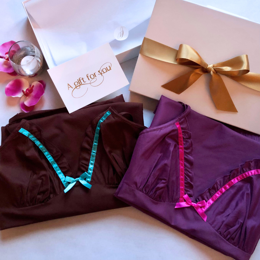 L'Amour Cotton PJ Gift Set - 2 PJ sets, one in each colour in a Gift Box (8 to 16) Irresistible Lingerie Ltd