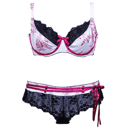 Blossom Lingerie Gift Set - 1 Bra and 2 Shorts in a Gift Box (B to G cup) Bra Irresistible Lingerie Ltd