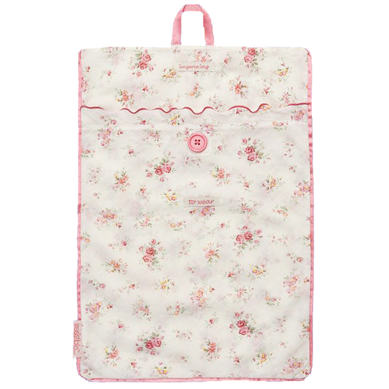 Floral Lingerie Gift Set - Non-wired Bra, Short and Lingerie Bag
